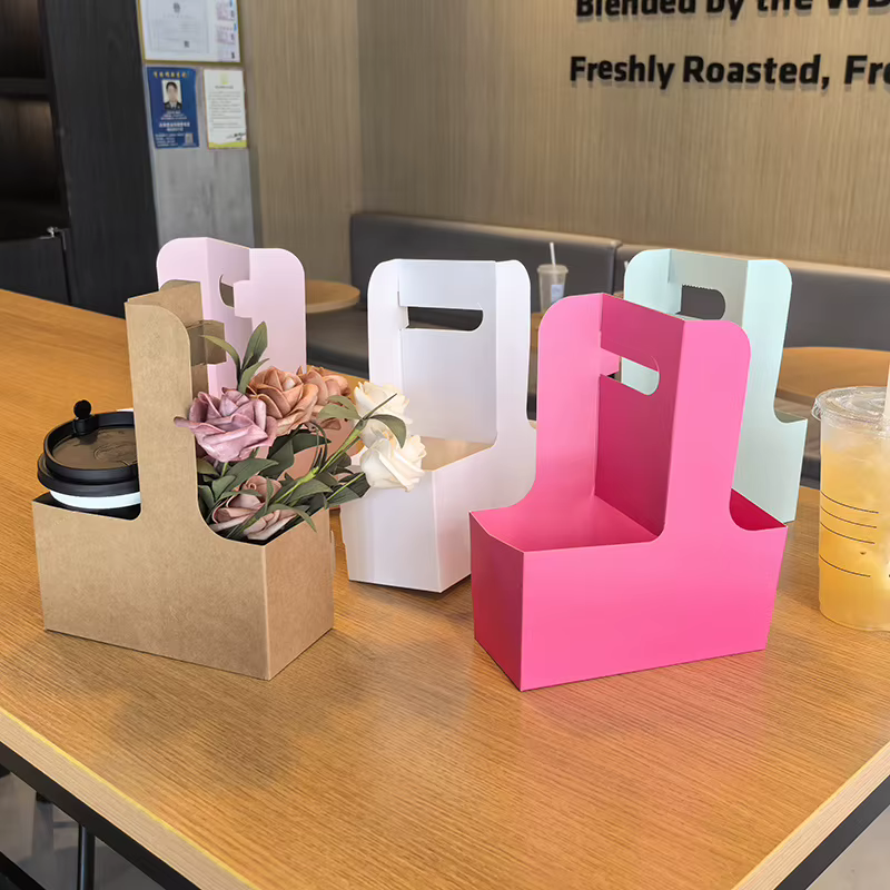 Coffrets cadeaux floraux avec poignées