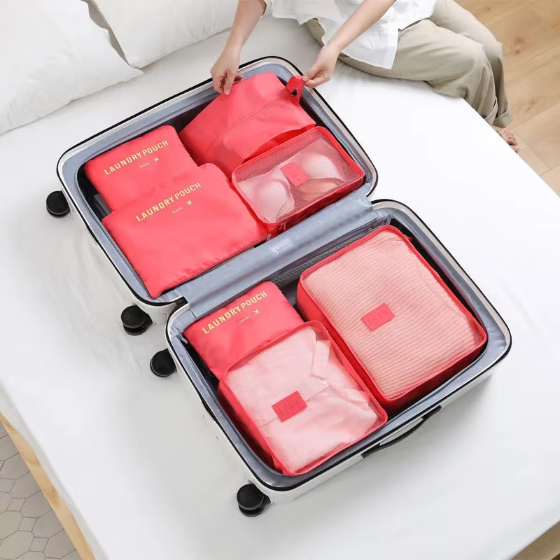 Lot de 6 pochettes de rangement pour valise de voyage