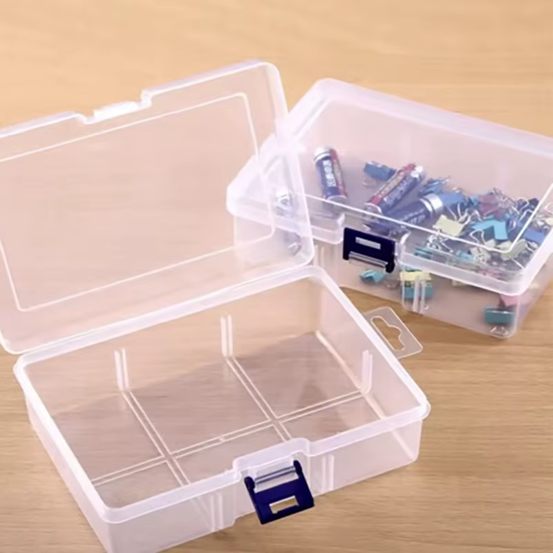 Boîte en plastique transparente rectangulaire pour embouts de tournevis