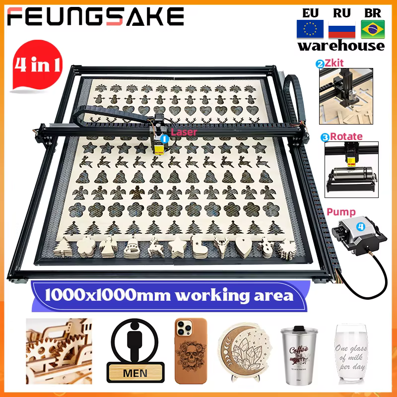Machine de découpe et de gravure laser CNC, imprimante laser pour bois, graveur laser métal 11W, découpeurs de bois