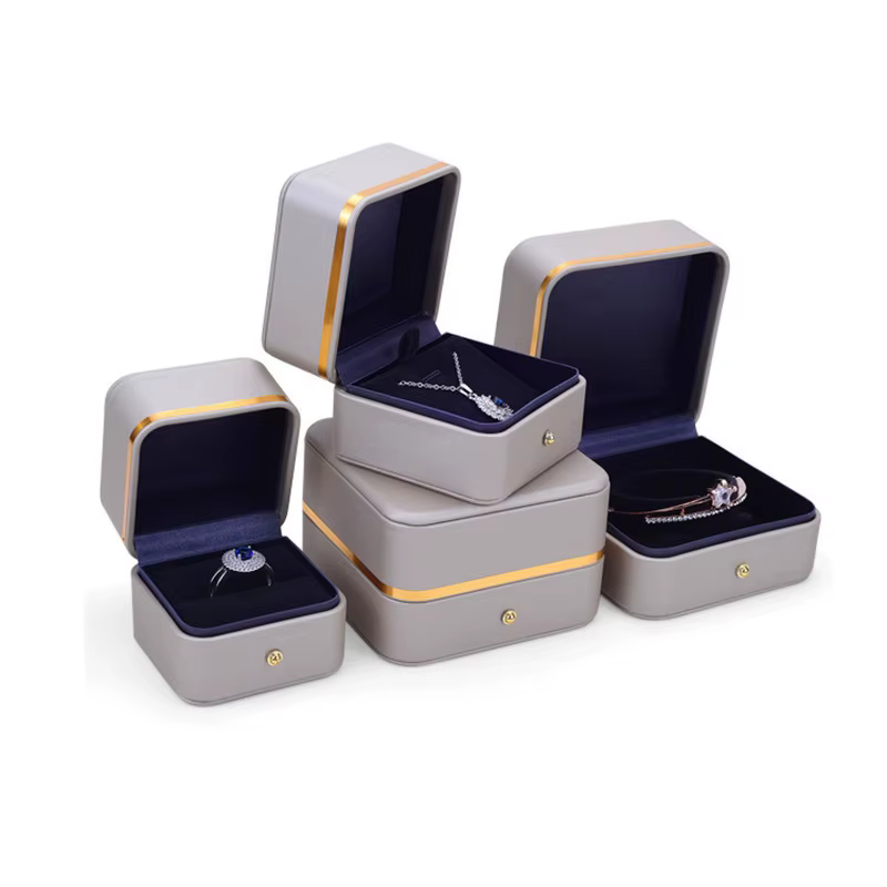 Boîte cadeau en PU pour bague de mariage