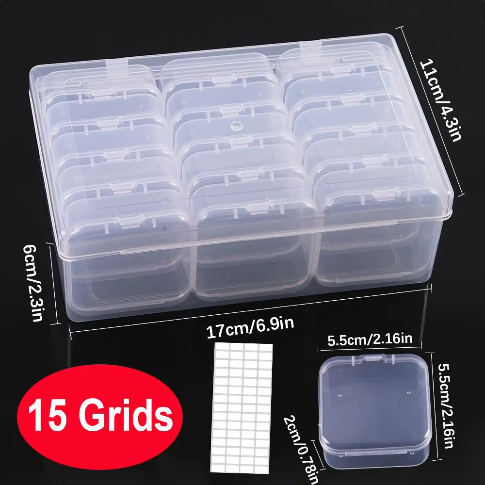 Boîte de rangement transparente avec couvercle