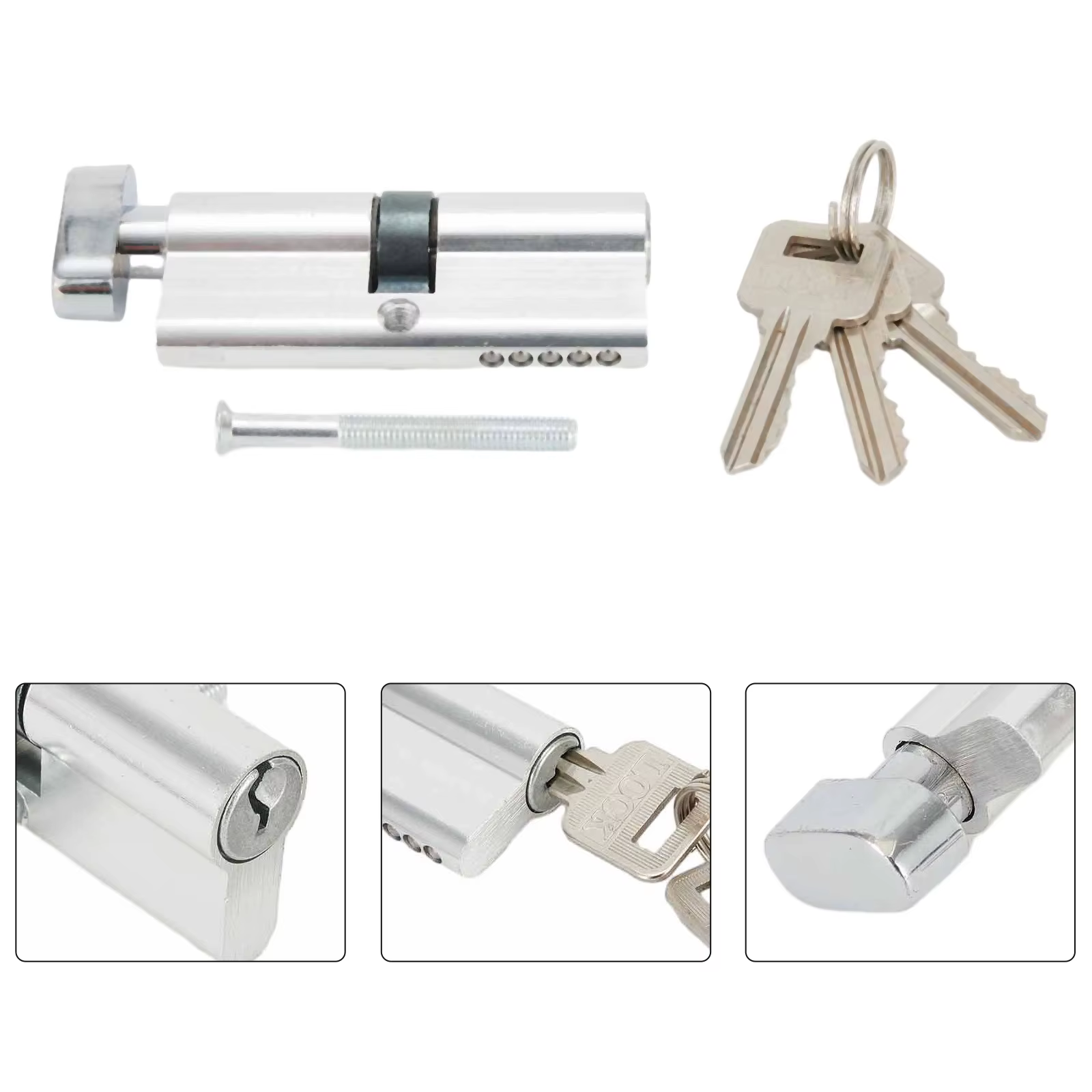 Serrure à cylindre de porte biaisée