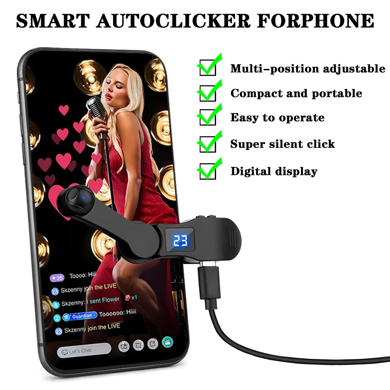 Clicker d'écran automatique pour applications de téléphone intelligent