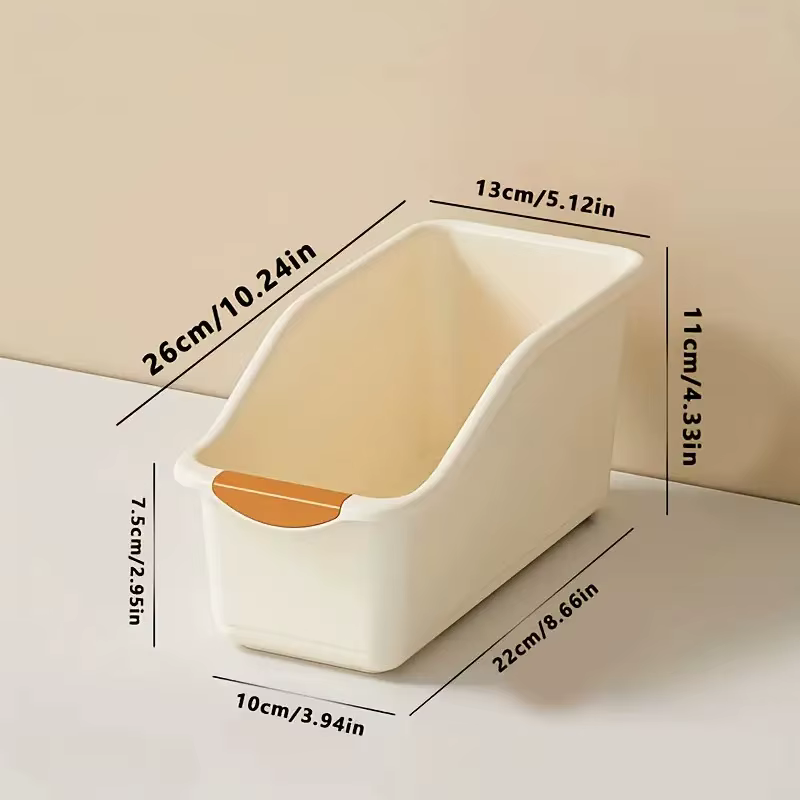 Ensemble de bacs de rangement en plastique courbés - Boîtes d'organisation polyvalentes pour les produits de nettoyage et les essentiels ménagers