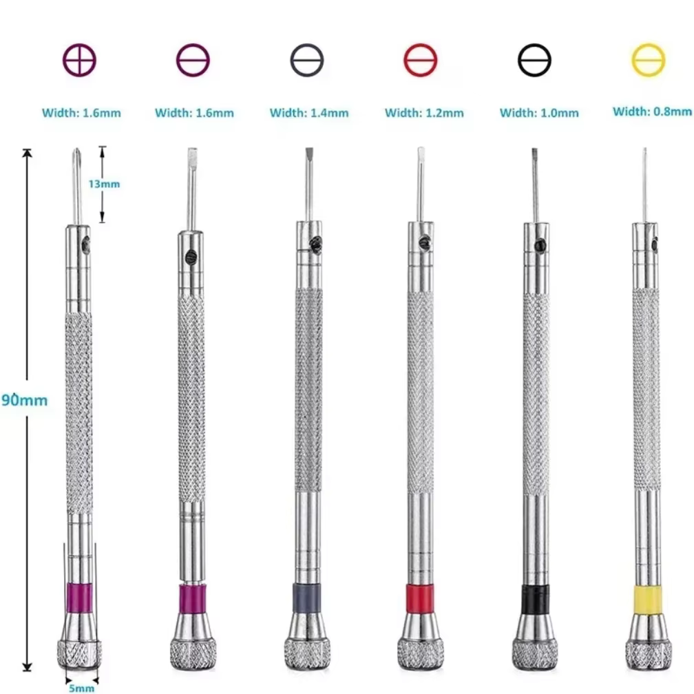 Tournevis en acier de 0.8 à 1.6mm pour la réparation de montres