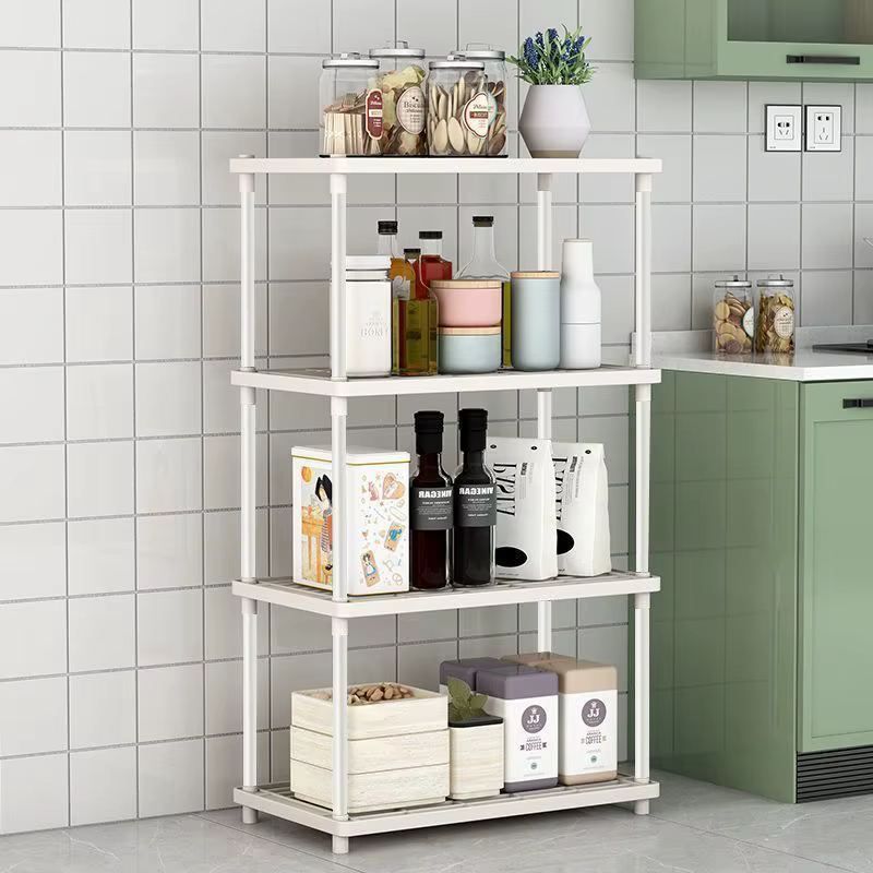 Étagère de rangement multifonctionnelle à quatre niveaux pour salle de bain