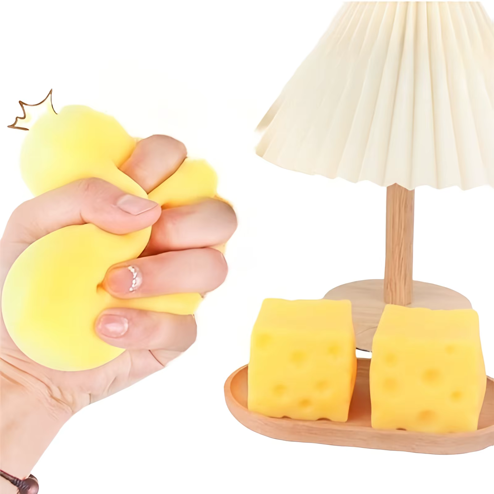 Squishy carré fromage presser jouets rebond lent pousser soulagement du Stress jouet sensoriel beurre doux