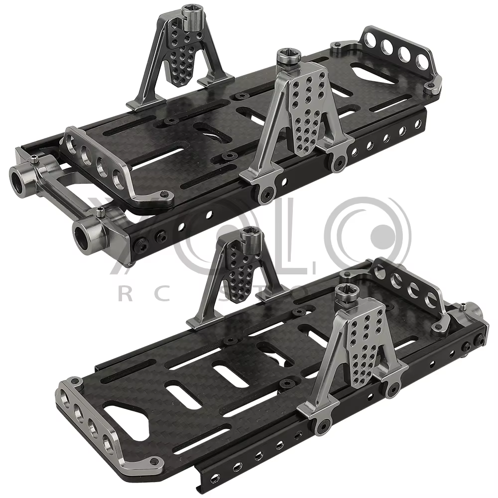 Kit de cadre de châssis en métal pour bricolage, tours d'amortisseur arc-en-ciel, mise à niveau vers SCX10, 6x6, 1/10 RC Inoler Axial SCX10, pièce modifiée, R64