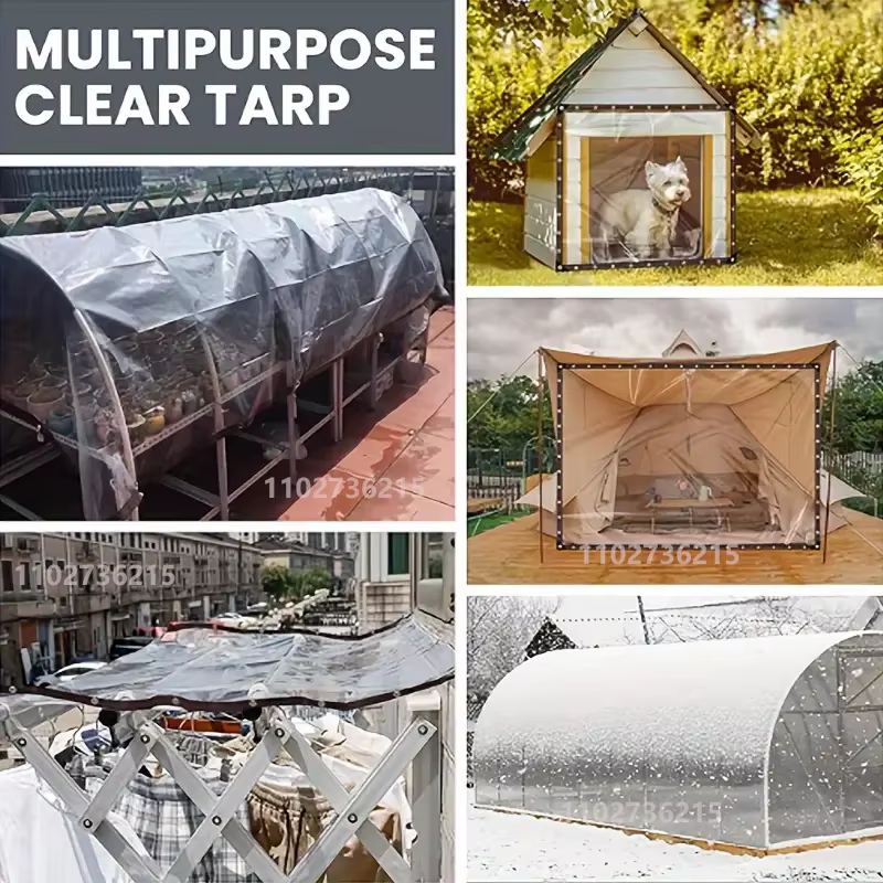 Bâche transparente en tissu d'ombrage imperméable à la pluie