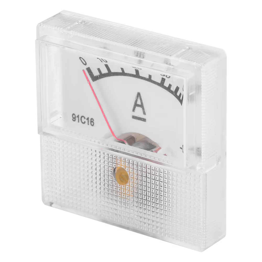 Ampèremètre DC Analogique Courant Mètre Panneau Pointeur Mécanique Type 10A 20A 30A 50A Tension