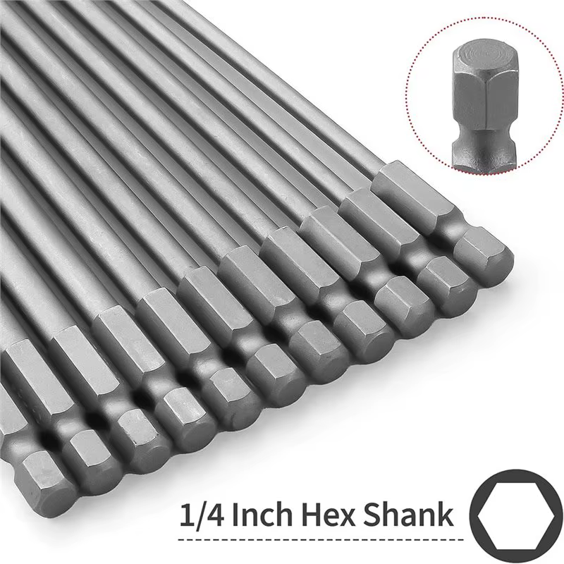 TFORU - Jeu de 11 embouts Torx extra longs en acier S2 magnétique de 200 mm