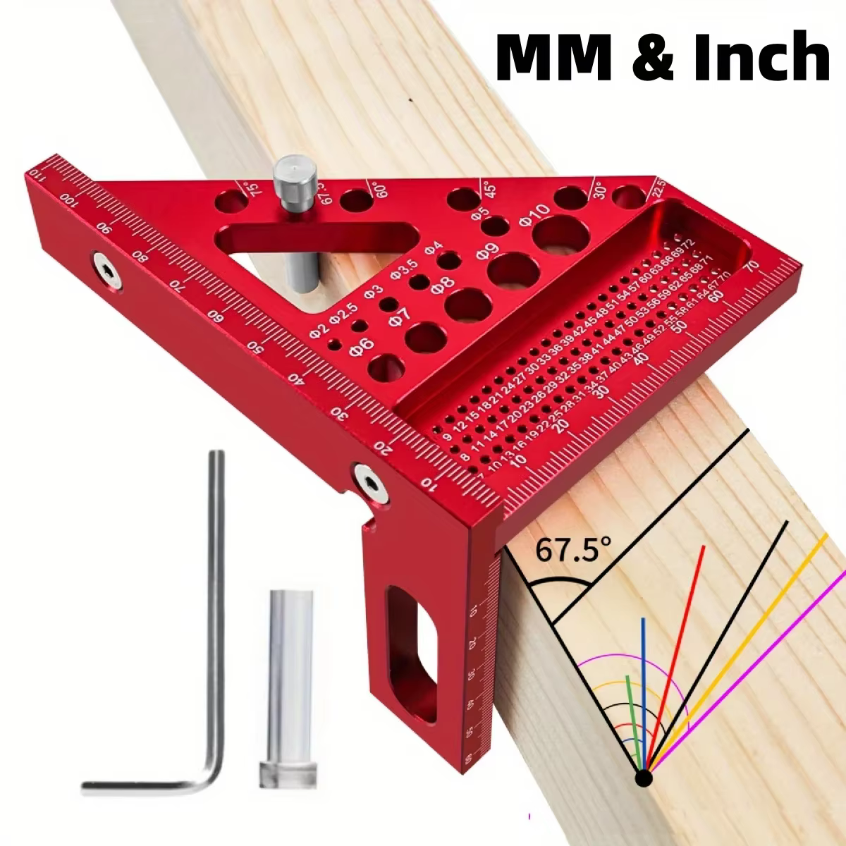 Règle de mesure multi-angle 3D