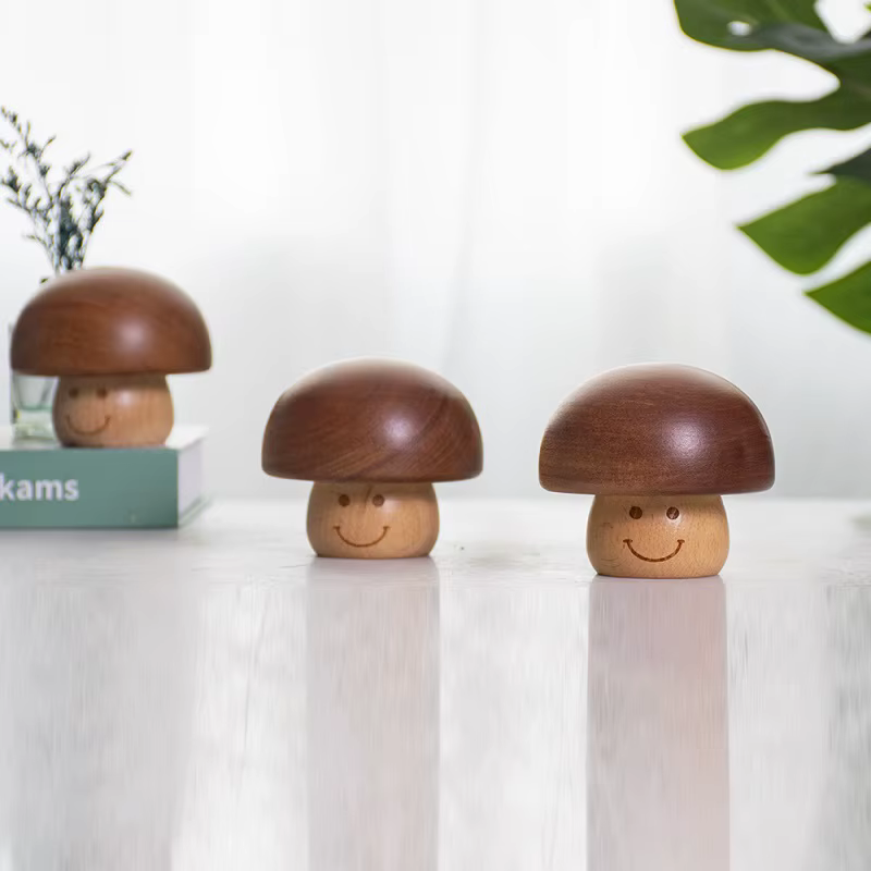 Mini boîte à musique en bois mignonne pour chambre plus lente