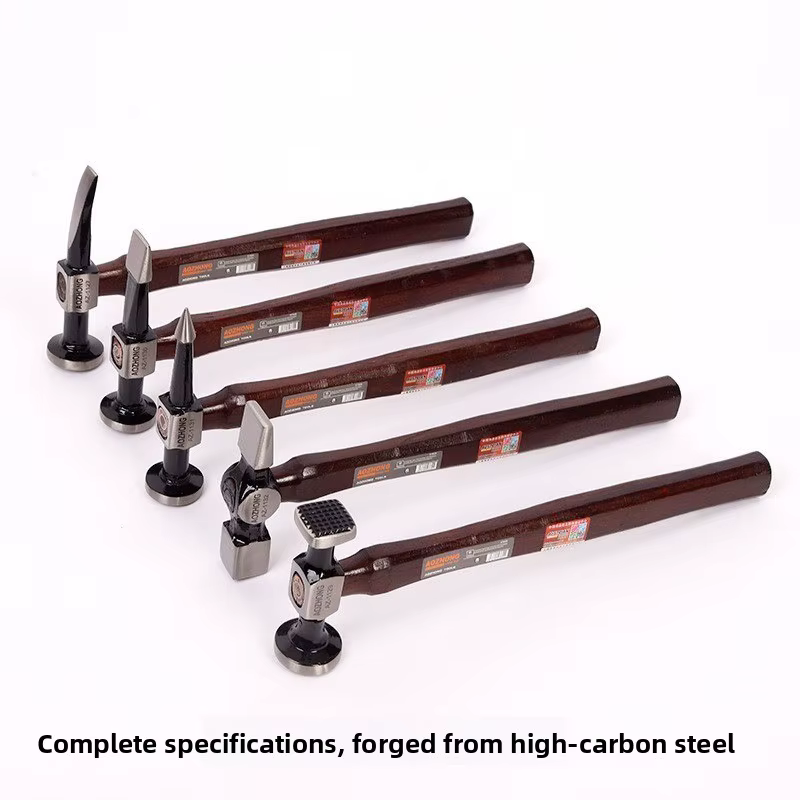 Marteau à cuir professionnel en acier au carbone à double tête pour outils de maroquinerie et de tôlerie