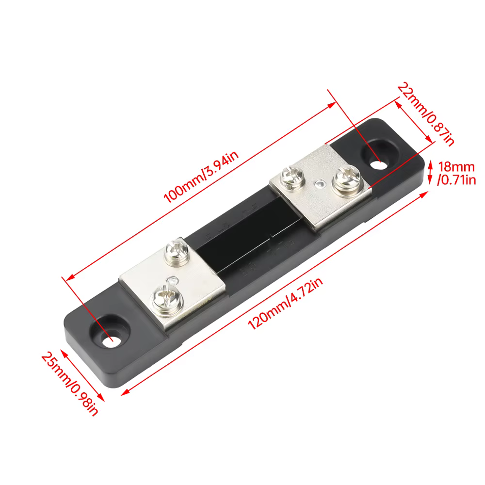 Shunt 50A 75mV pour instruments de mesure tension