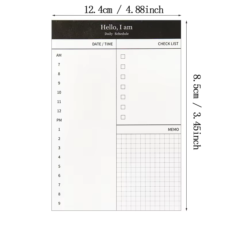 Mini agenda quotidien, liste de tâches
