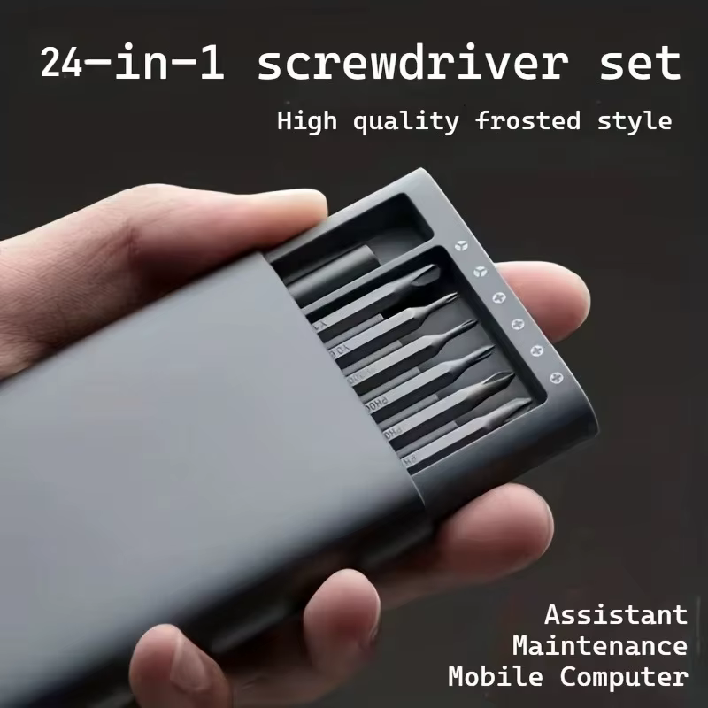 Kit de tournevis de précision numérique 24 en 1 avec boîte de rangement portable et outil de démontage d'appareils électroniques