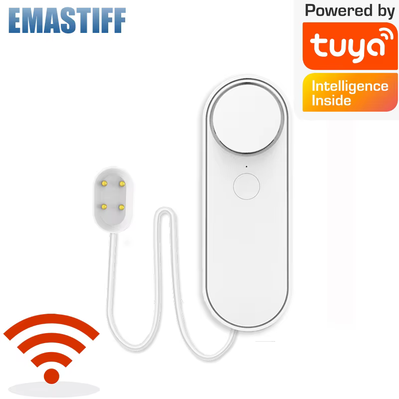 Capteur de fuite d'eau WIFI, détecteur de niveau de fuite, alarme sonore, protection contre les débordements, fonctionne avec l'application Tuya, télécommande à domicile