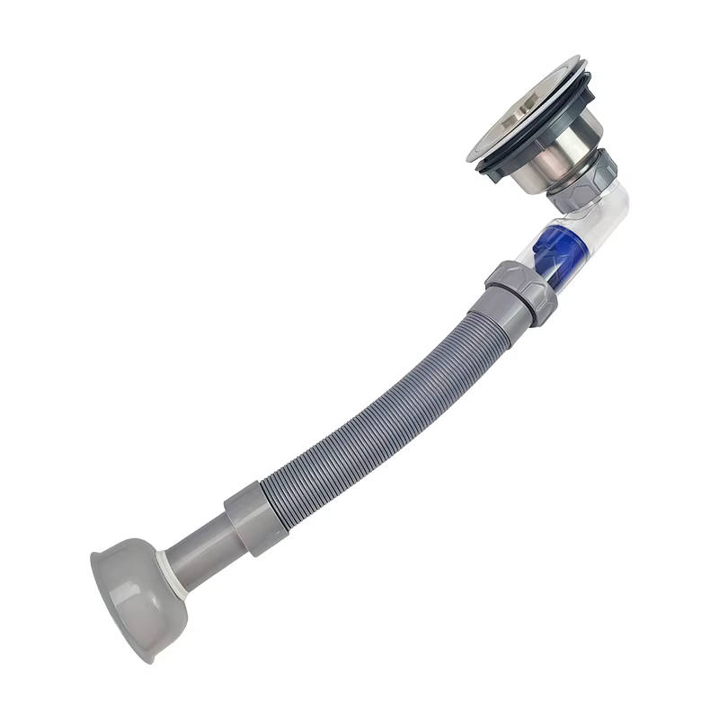 Ensemble de filtres de vidange d'évier avec tuyau rétractable anti-colmatage et désodorisant