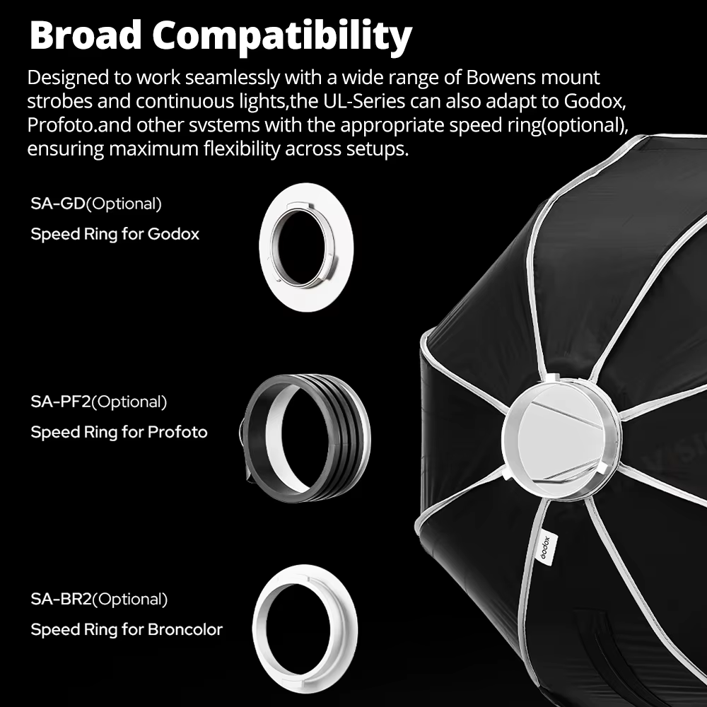 GODOX UL-Octa BOX /UL-BOX Softbox parapluie à dégagement rapide pour la photographie de produits