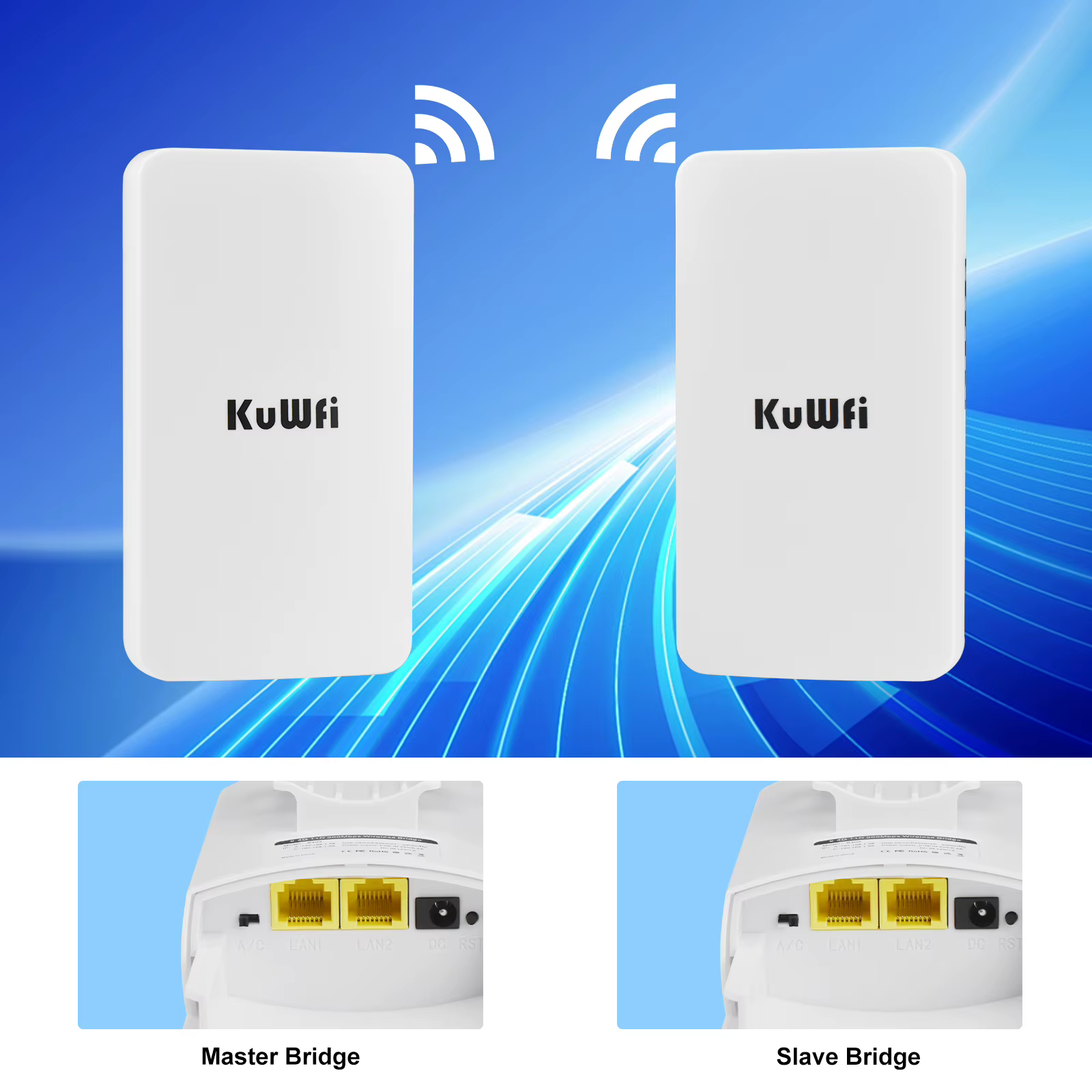 KuWFi Pont WiFi extérieur longue portée 1 km 2