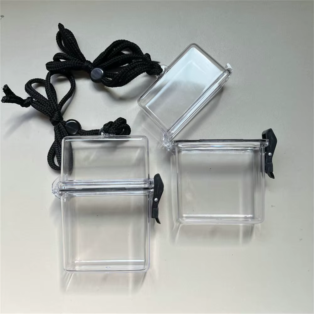 Boîte de rangement transparente avec corde