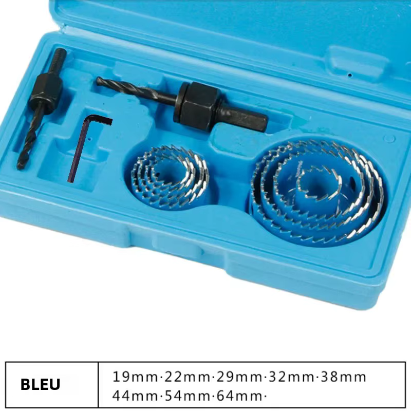 Kit de 11 scies cloches en acier au carbone durable pour perceuse électrique