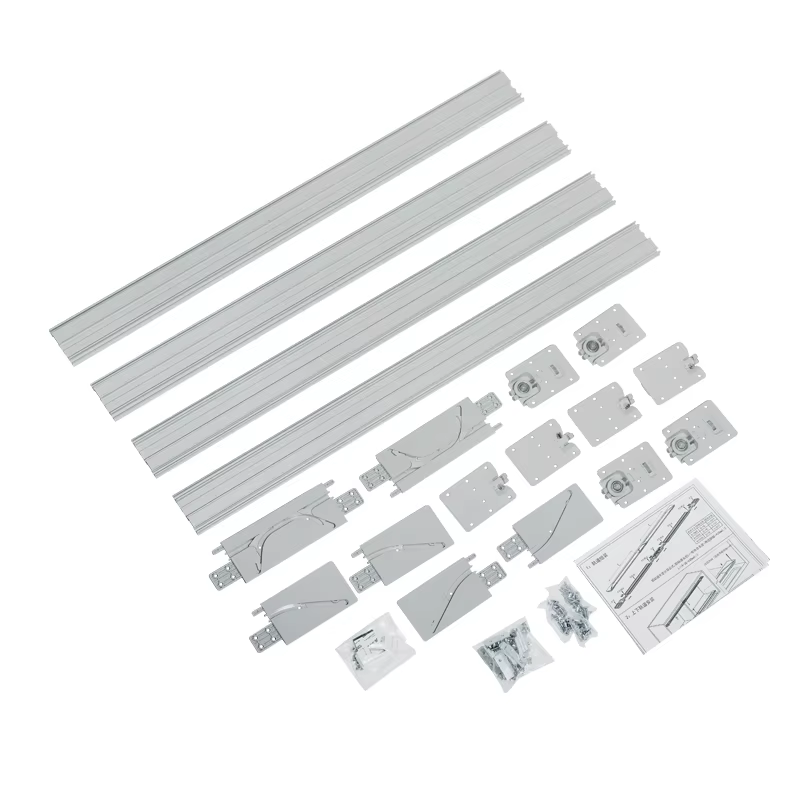 Accessoires de quincaillerie pour portes coulissantes d'armoires