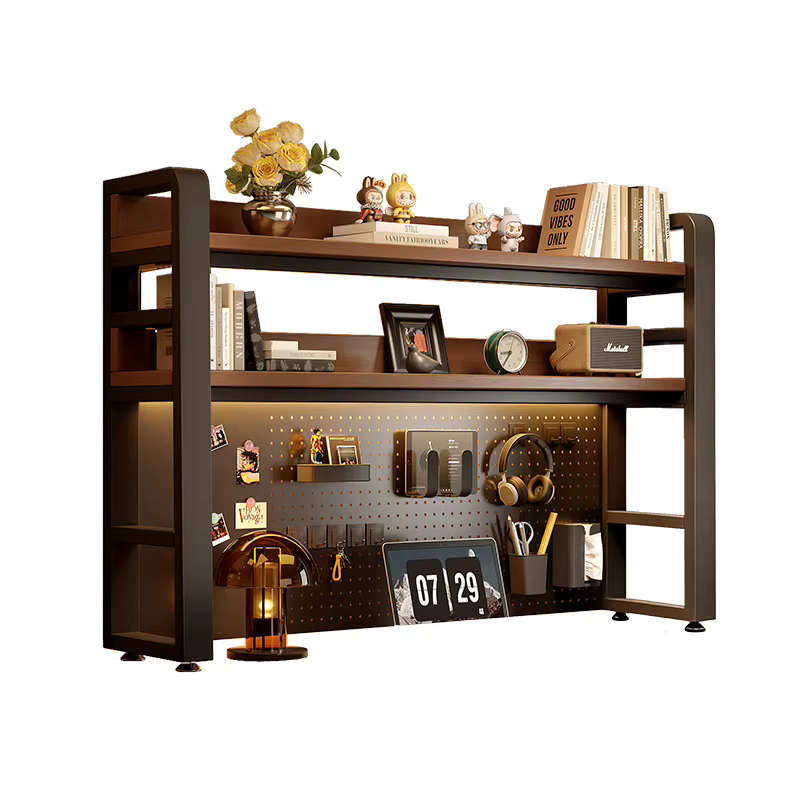 Étagère de bureau, bureau/commode à panneau perforé