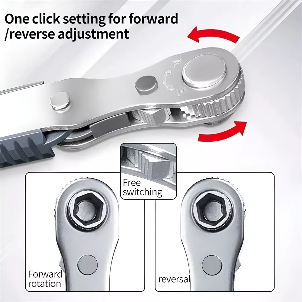 Tournevis à cliquet pliable multi-embouts
