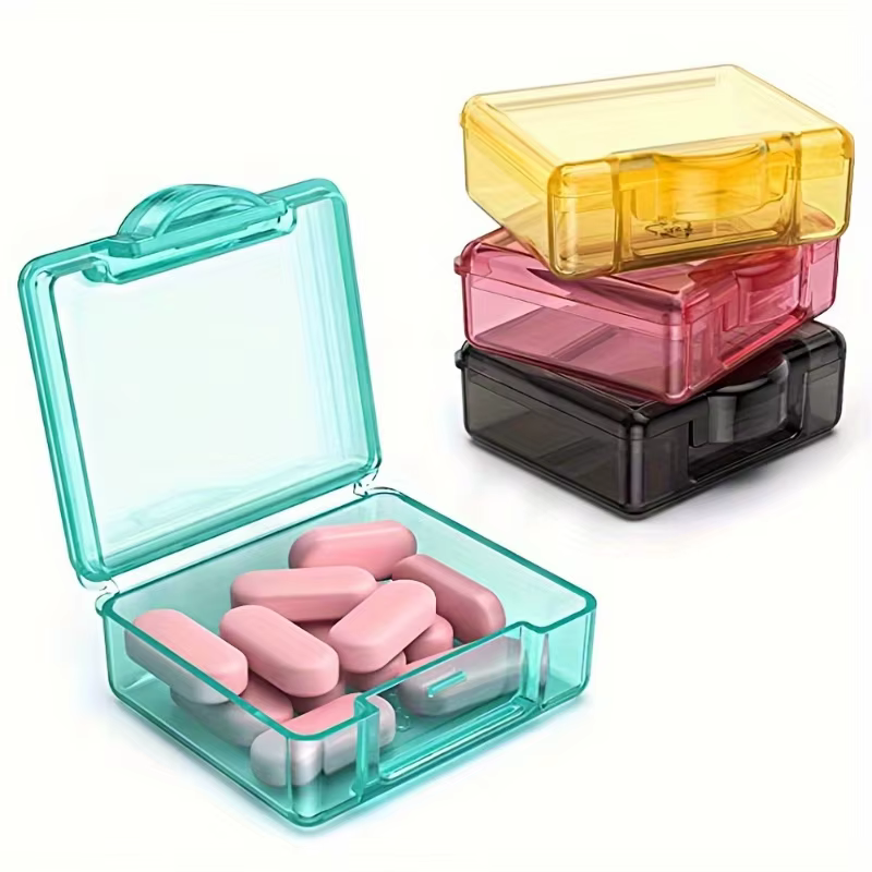 Boîte à pilules portable en plastique