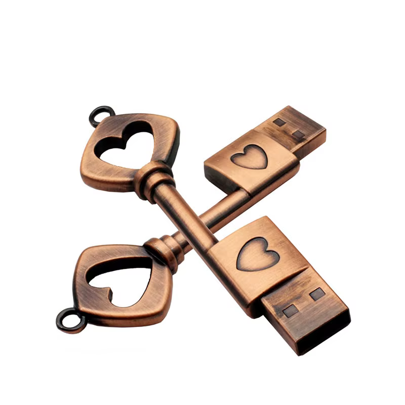 10 PCS LOT Pen Drive 128GB clé en forme d'amour USB 64GB Style rétro clé USB cadeau créatif 32GB Mini clé mémoire 16GB