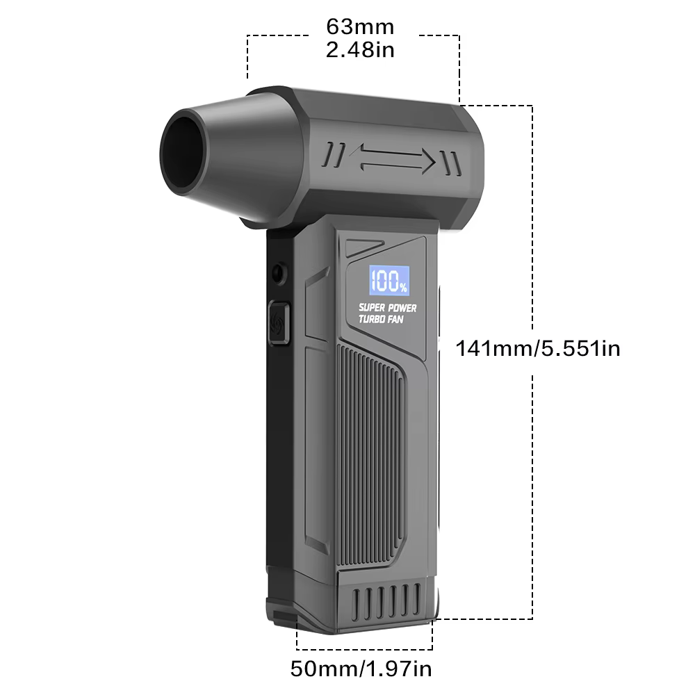 【Nouveauté 2026】Ventilateur à jet sans fil avec moteur sans balais, souffleur d'air turbo pour le nettoyage de voiture avec éclairage LED, affichage numérique, utilisation portable en extérieur