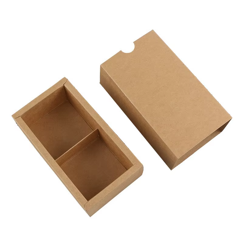 Coffret cadeau de fête de Festival, 5 pièces, gâteau de lune givré, jaune d'œuf, Biscuit, flocon de neige, Type tiroir, boîtes en papier