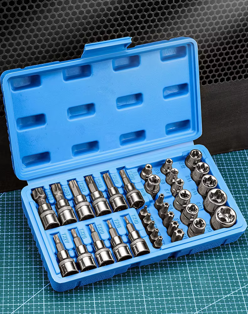 Jeu de douilles Torx professionnelles 34 pièces