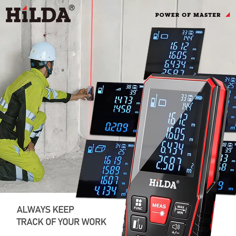 HILDA Laser Distance 50M/100M/120M Télémètre Profesional Mètre