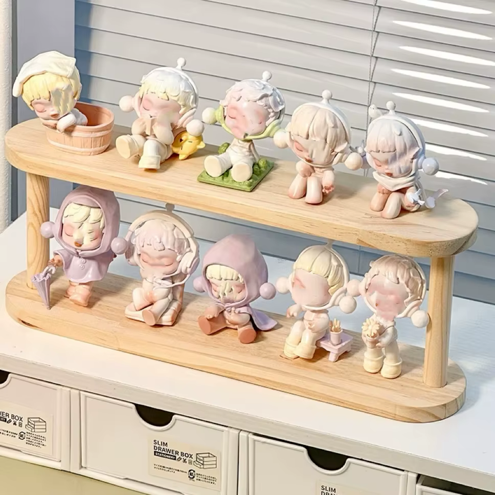 Étagère de rangement en bois à 2 niveaux