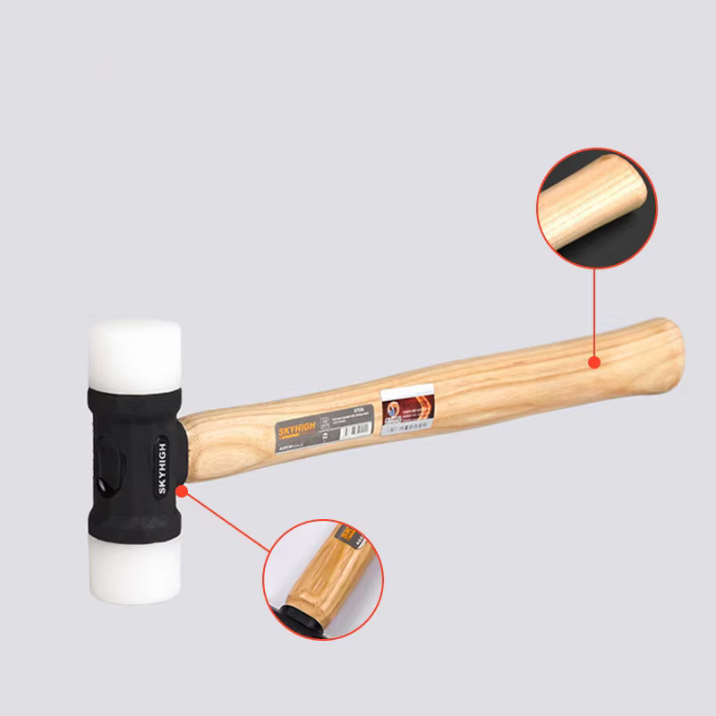 Marteau de maroquinerie en nylon de 32 mm avec manche en bois de noyer