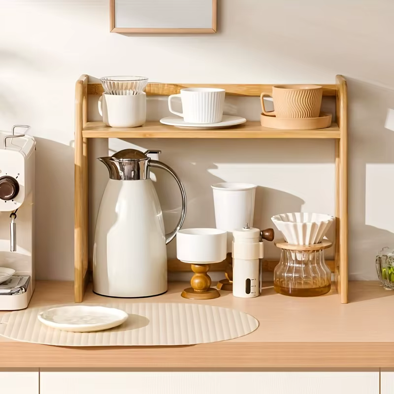 Porte-gobelet support de rangement bureau double couche tasse à café service à thé support de tasse de rangement ustensile à café stockage sur la Table cadeau