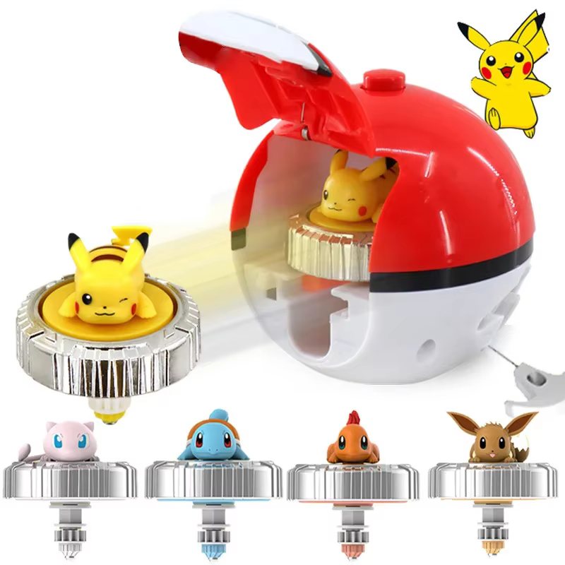 Original Pokemon Pikachu toupie arène dessin animé Figure tirer monstre elfe balle bataille jeu garçon enfants enfant cadeau d'anniversaire