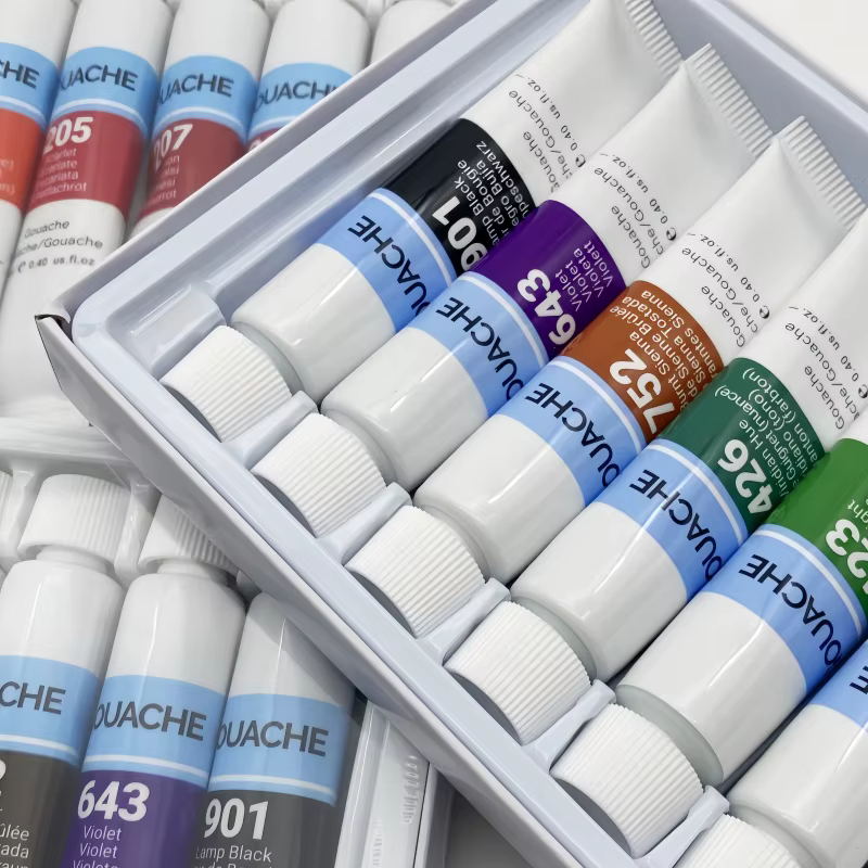 Ensemble de peinture gouache 12 couleurs / 24 couleurs