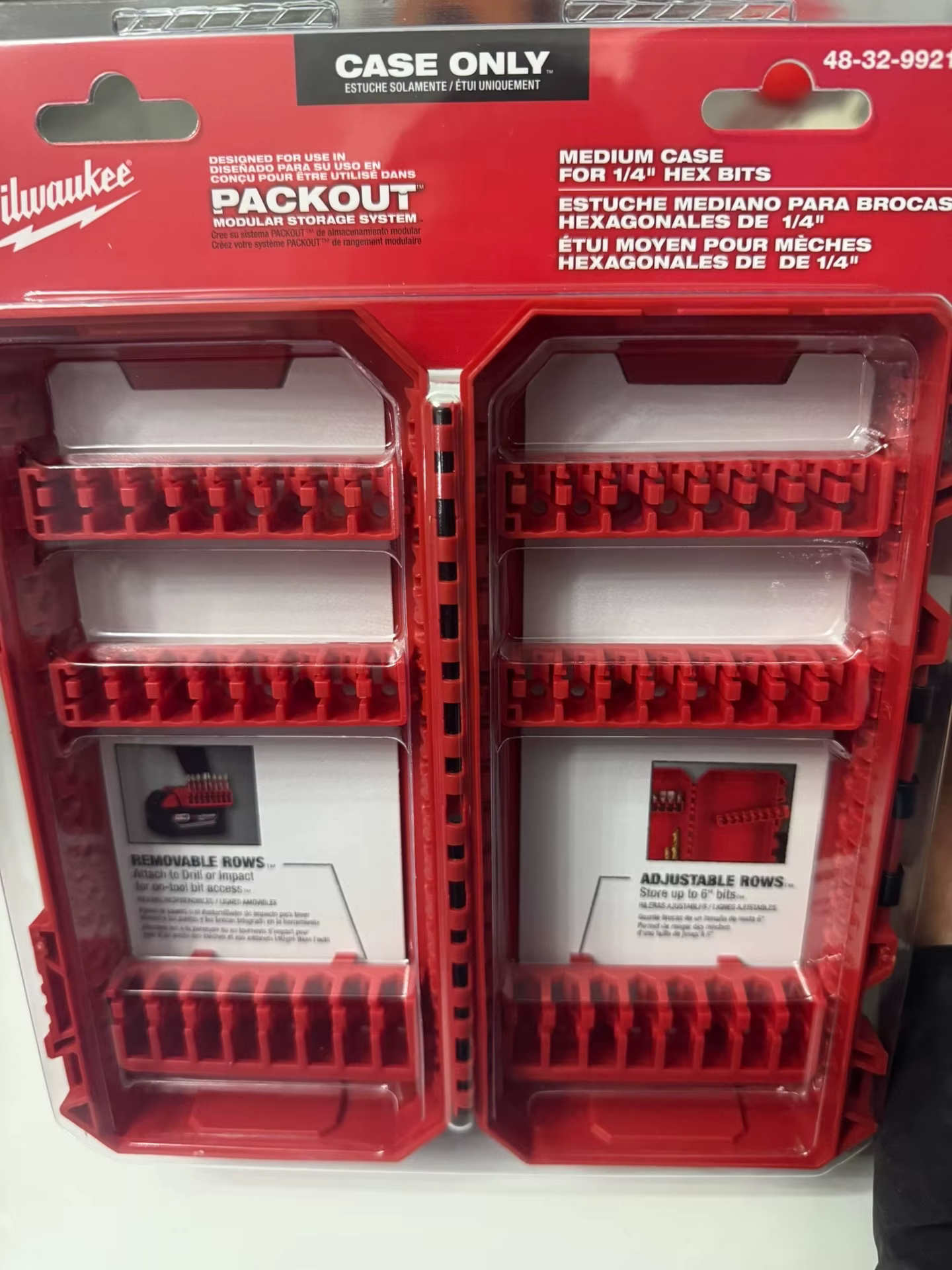 Boîte de rangement pour embouts hexagonaux de 1/4 po Milwaukee 48-32-9921 PACKOUT