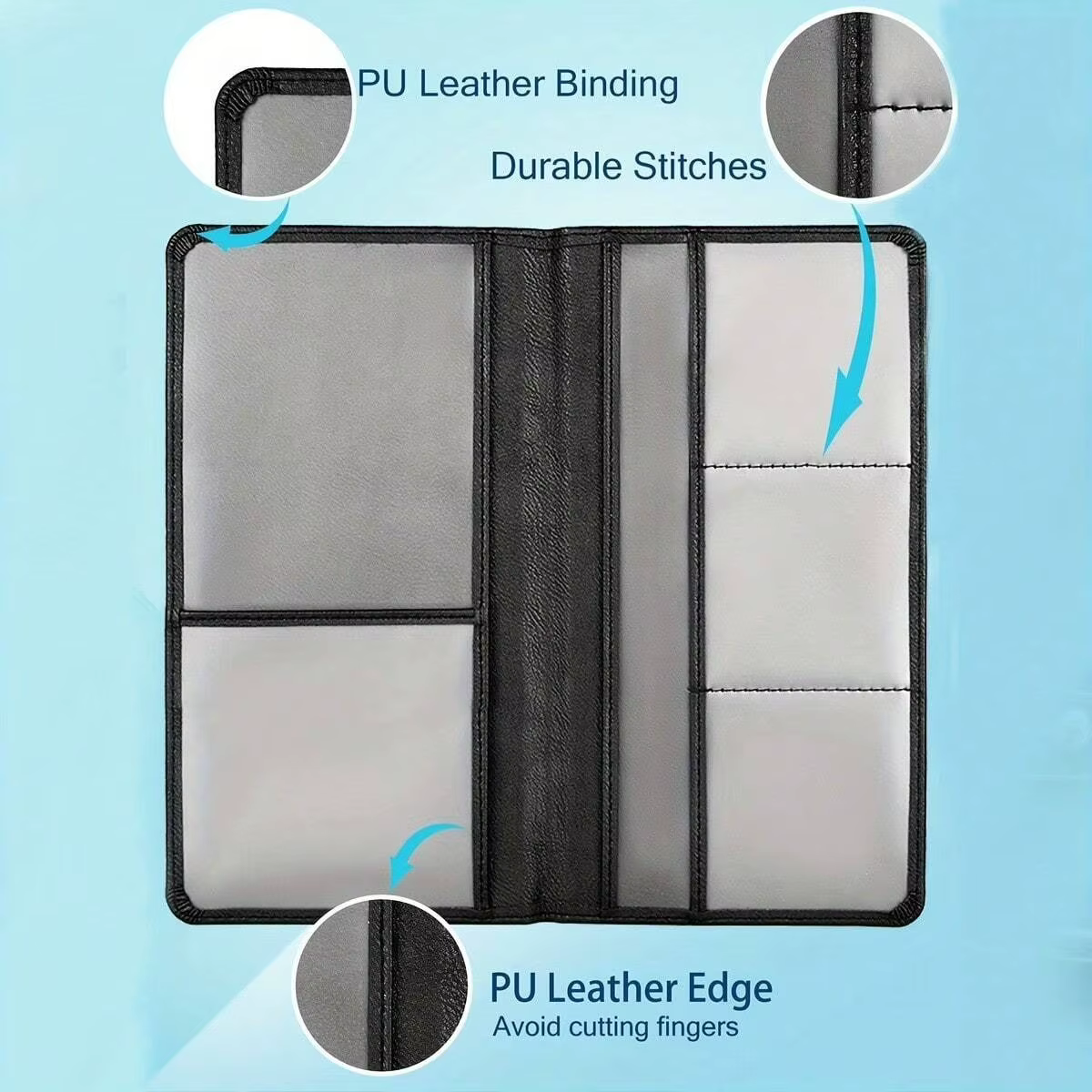Porte-cartes d'immatriculation et d'assurance automobile