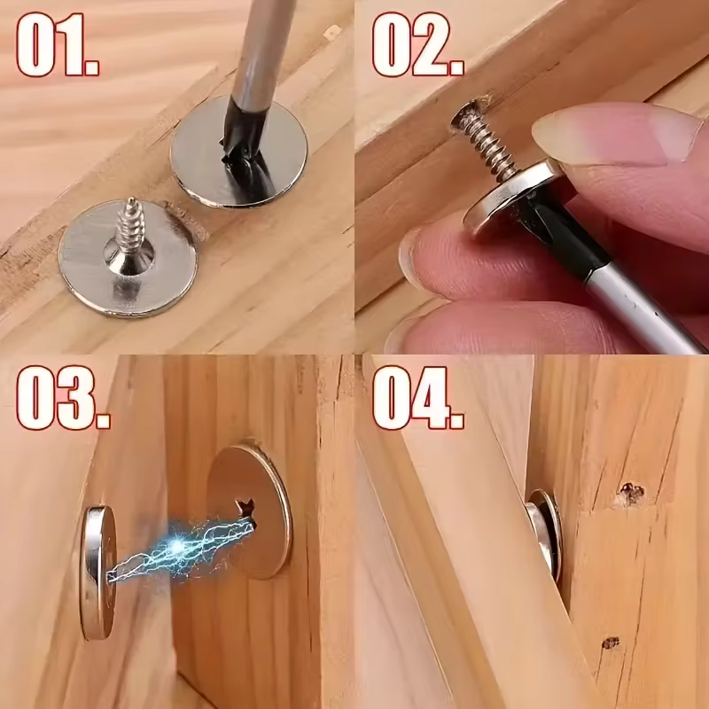 Fermeture magnétique pour porte d'armoire