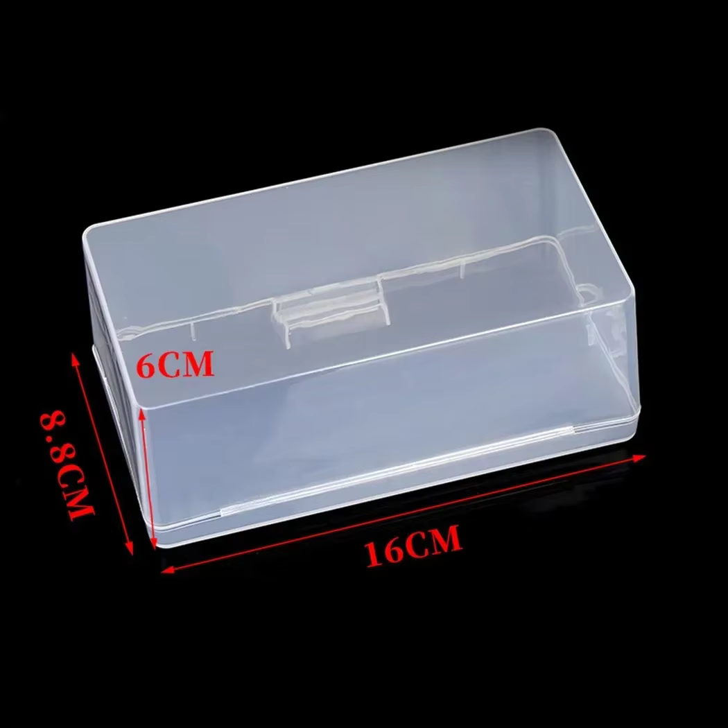 Boîte de rangement rectangulaire en plastique Transparent avec couvercle