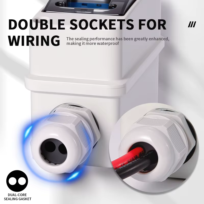 Boîte de déconnexion PV CC avec disjoncteur CC 600V 63A MCB IP65 HT 2 voies