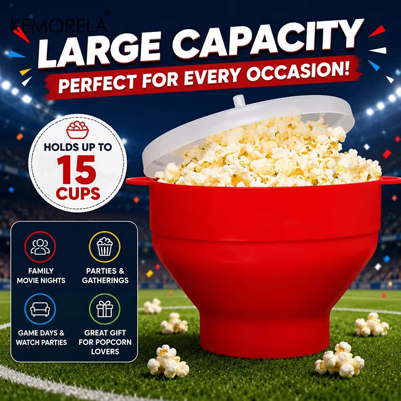 1 appareil à pop-corn pour micro-ondes - 3L grande capacité