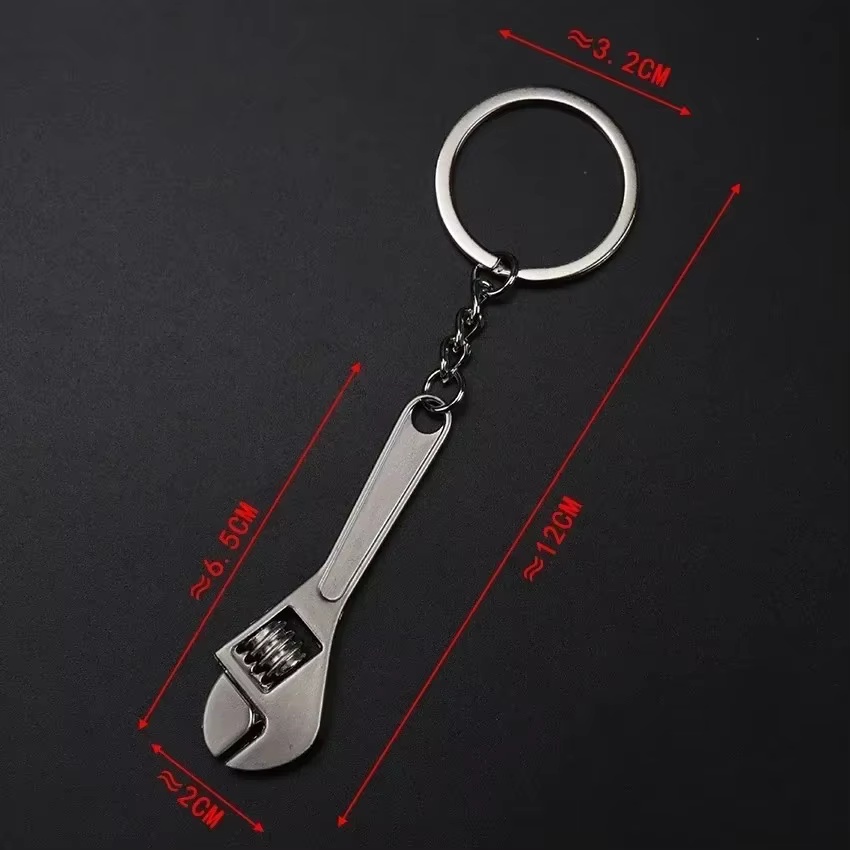 1x Mini clé à molette porte-clés clé en métal réglable