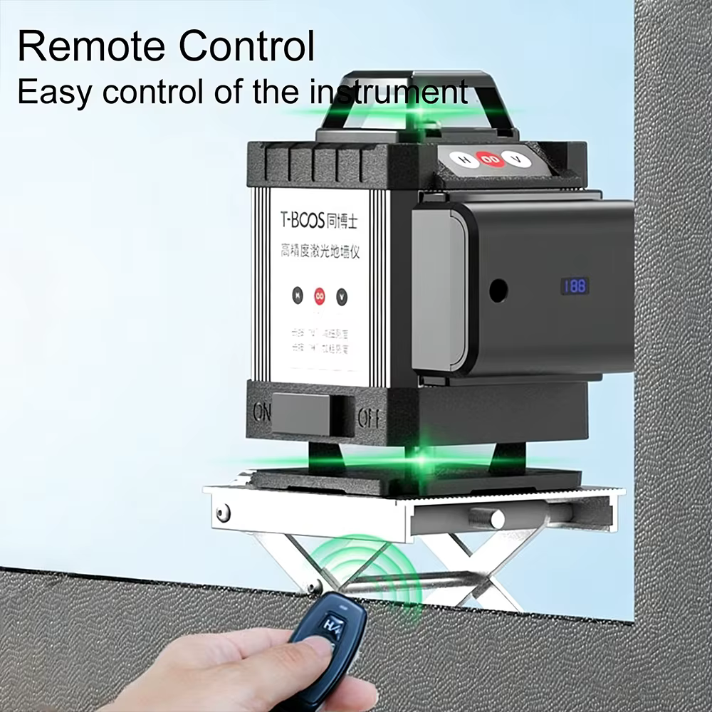 Niveau laser professionnel 4D à faisceau bleu/rouge/vert